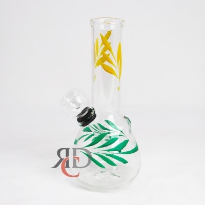 WATER PIPE CLEAR HAND PAINTED WP151O 1CT